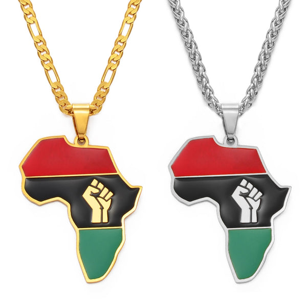 Black live Matter Chain, Unique Black men gift, African American Chain, Fist Chain Necklace, Cuban chain, Mens Gift African men.s gift, 
